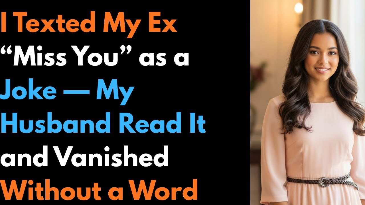 I Texted My Ex “Miss You” as a Joke — My Husband Read It and Vanished Without a Word  #cheating