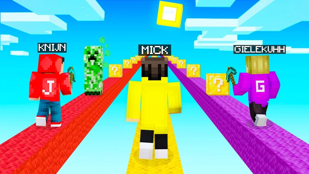 Een LUCKY BLOCK RACE Spelen In MINECRAFT!