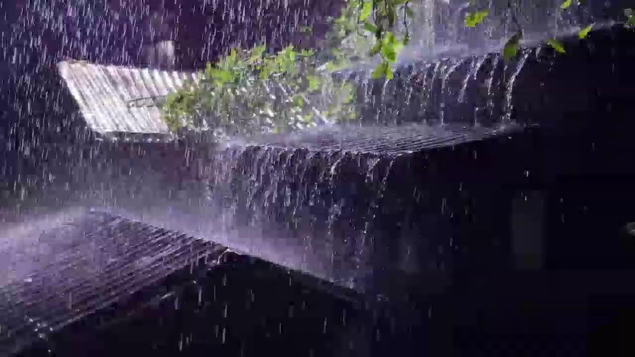 HEALING SLEEP[No Ads]😴Relaxing Rainfall & Thunder Sounds with Cozy Fireplace🔥 Unwind & Stress Relief