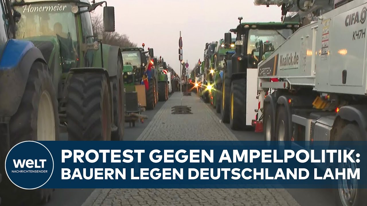 PROTESTE GEGEN AMPELPOLITIK: Bauern legen Deutschland lahm