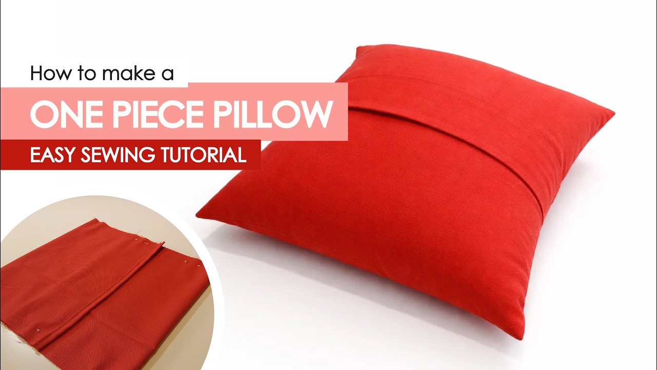 Easy One-Piece Throw Pillow Cover Sewing Tutorial | Beginner DIY Cushion Cover (Envelope Style)