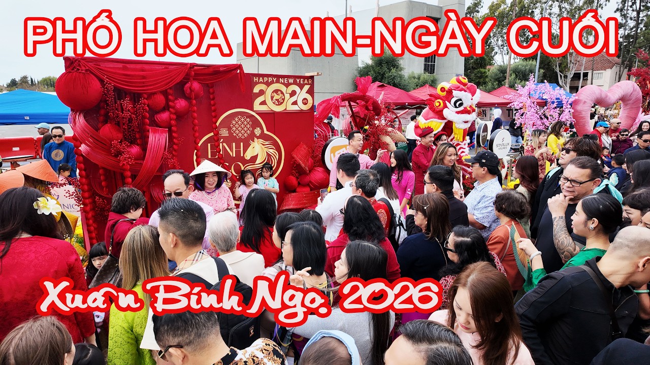 ✅Phố Hoa Đường Main – Buổi Sáng Ngày Cuối Rộn Ràng Sắc Xuân 🌸 | Không Khí Tết Đang Rất Gần
