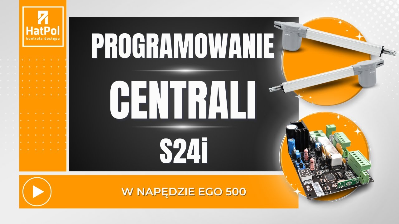 PROGRAMOWANIE pilot&oacute;w i KONFIGURACJA centrali do bramy skrzydłowej Safe S24i w modelu EGO 500