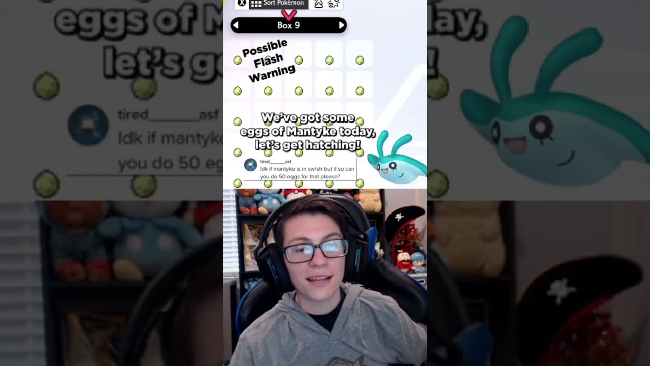 Shiny Hunting: 50 Mantyke Eggs #Shorts