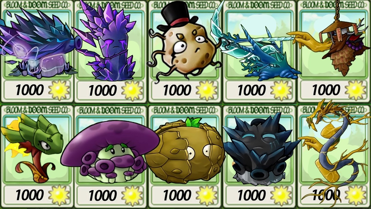 PvZ Fusion 3.4.2 – Fiery Bamboo Dragon & Gloom Shroom vs Ultimate Unmelting Bone