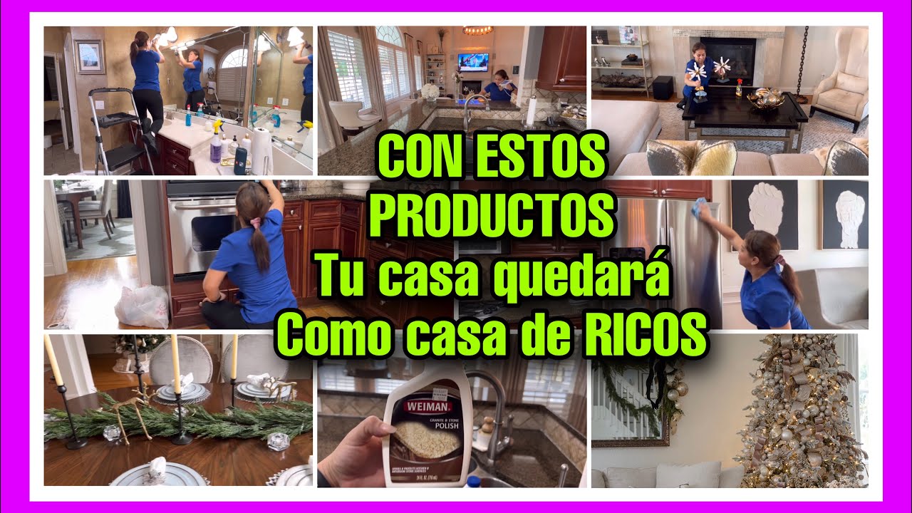 ✨ LIMPIEZA EN una casa de RICOS ‼️Con estos productos tu casa quedará RECHINANDO DE LIMPIA ✅