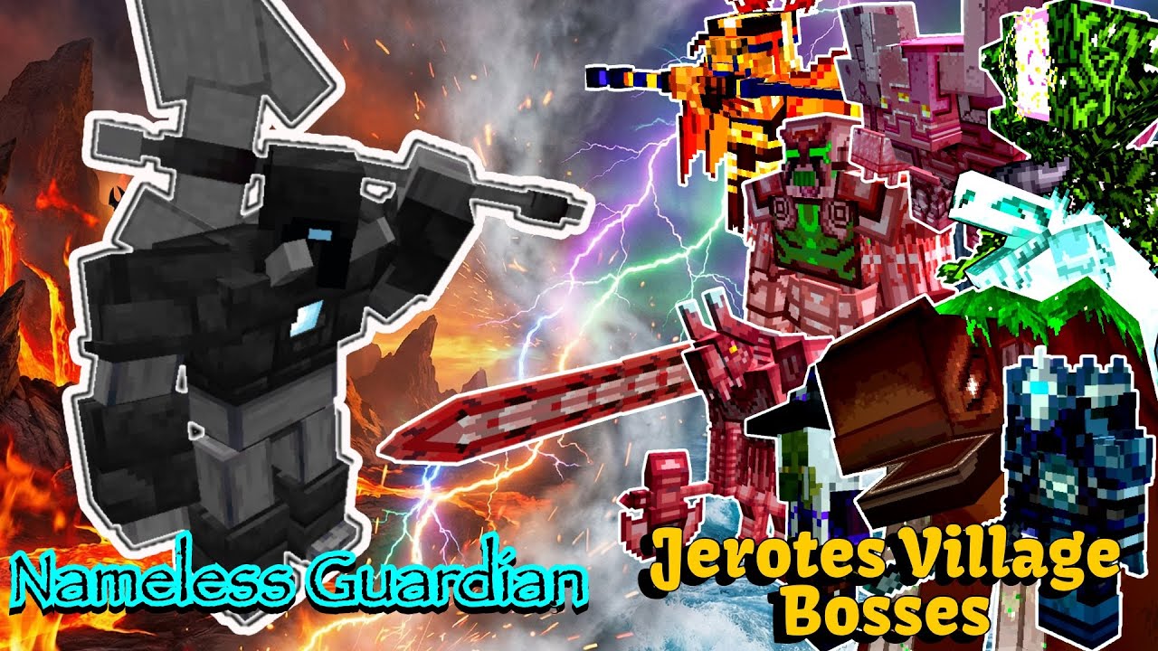 Nameless Guardian VS Jerotes Village Bosses | Minecraft |Mobs Battle