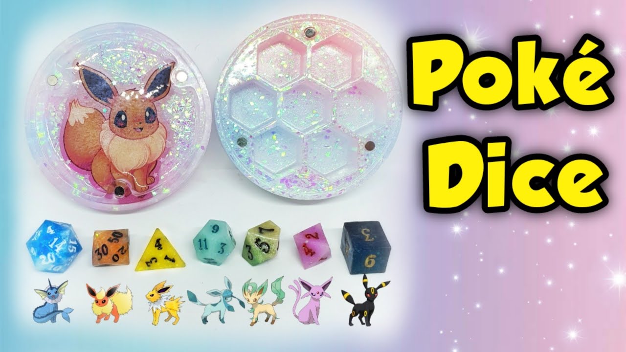 POKÉMON DICE AND DICE HOLDER TUTORIAL- Sophie and Toffee August Elves Box 2020 - UV Resin Dice