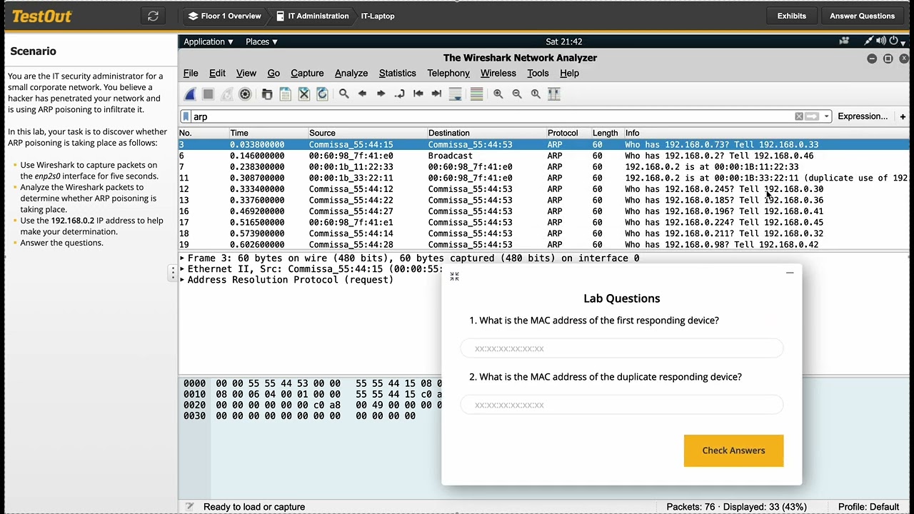 6 5 4 Poison ARP and Analyze with Wireshark