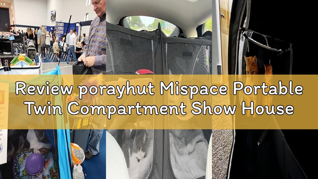 Review porayhut Mispace Portable Twin Compartment Show House Cat Cage/Condo - Easy to Fold & Carry K