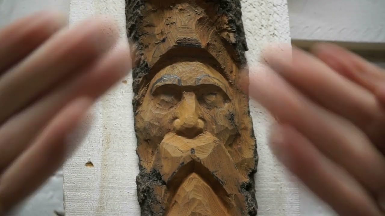 Lesson 2 - Nose and Eye Mounds - How to Carve A Wood Spirit | Woodcarving tutorial for beginners