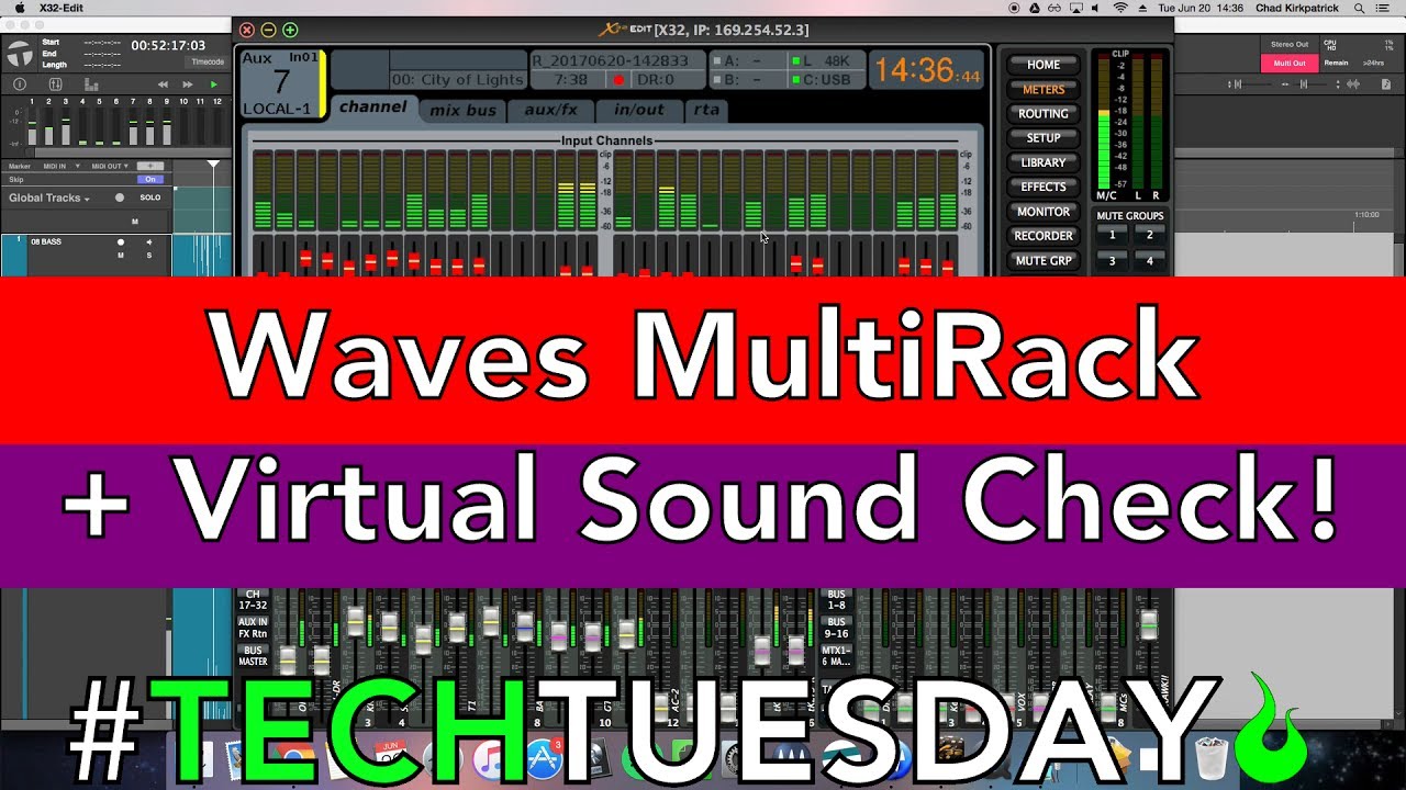 Waves MultiRack + Virtual Sound Check Using Jack Audio - #AscensionTechTuesday - EP059