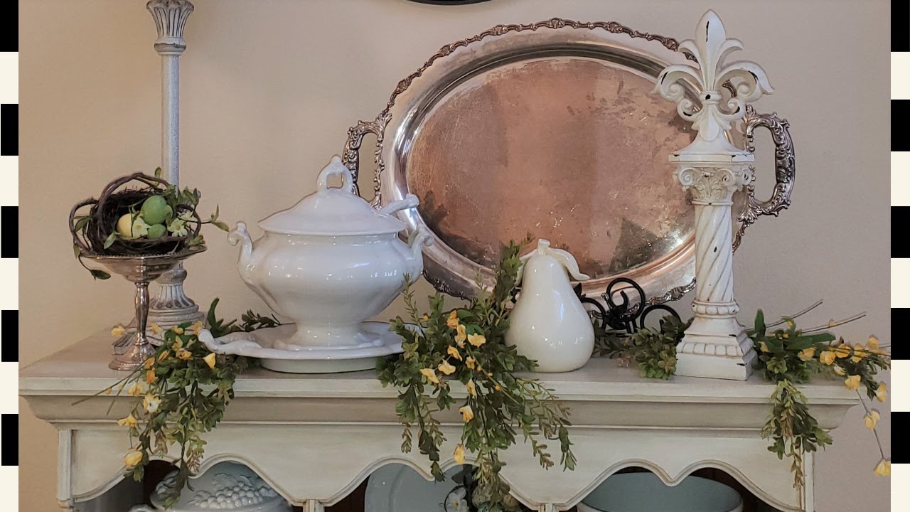 EARLY SPRING DECORATING - SPRING LIVING ROOM DECOR - FRENCH COUNTRY/TUSCAN SPRING DECOR