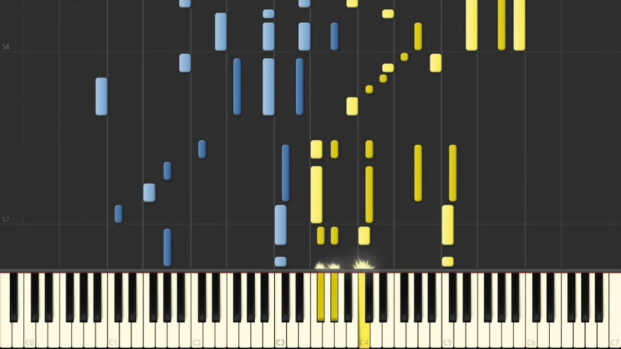 [Piano Four Hands] Galaxy Express 999 (GODIEGO) [Synthesia tutorial]