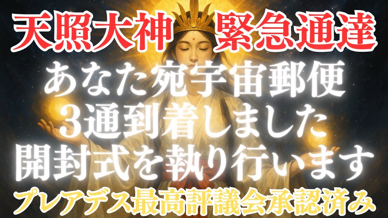 【魂への宇宙郵便】大天使ミカエルと天照大神から届いた三通の手紙｜788Hzの覚醒メッセージ