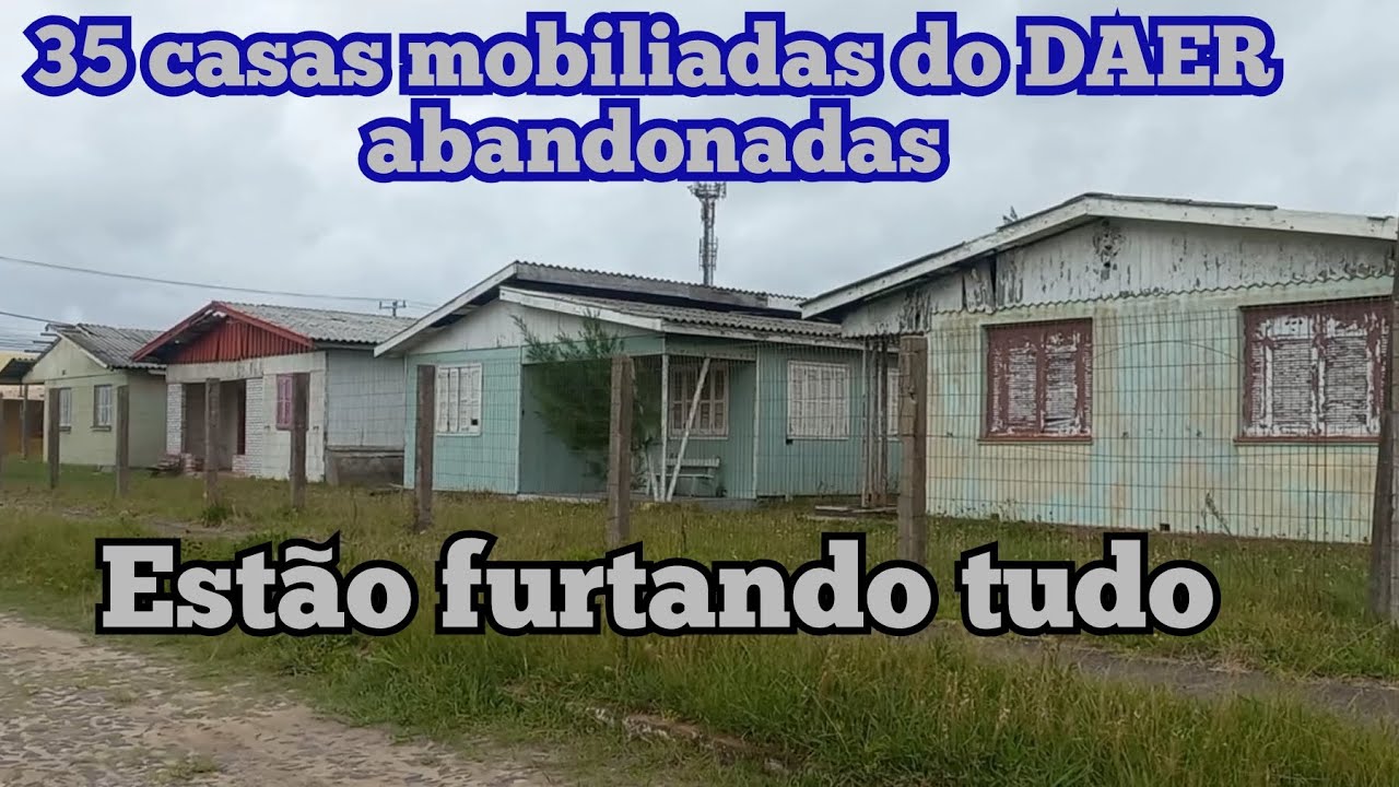 35 casas mobiliadas abandonadas na colônia de férias do DAER, estão furtando e depenando tudo