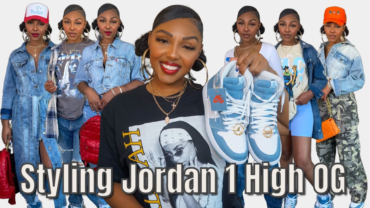 Styling Jordan 1 High OG Denim Shoes