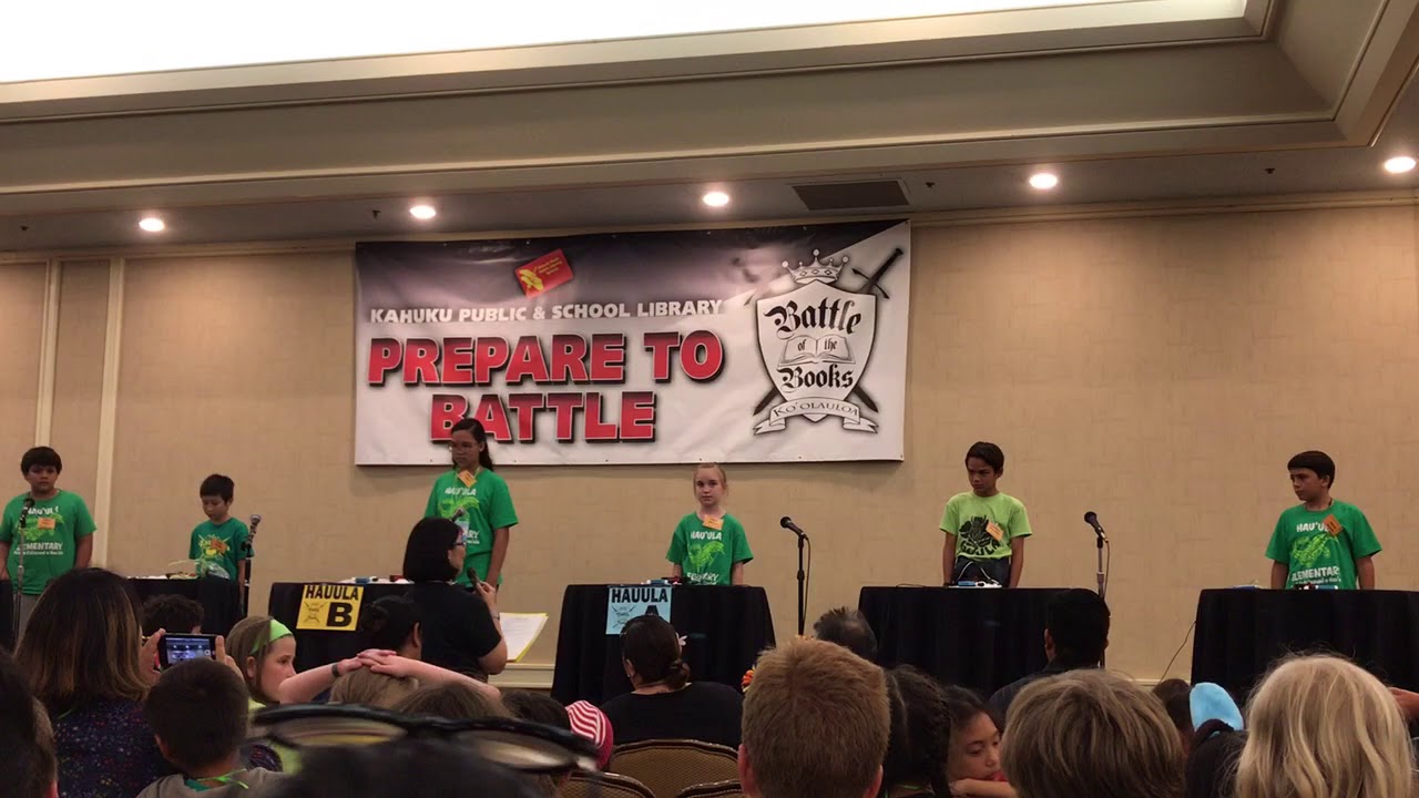 Jesse at the Battle of the Books Buzzer Round April 2018