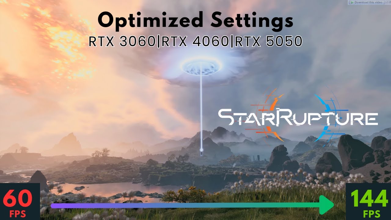 StarRupture Optimized Settings | RTX 3060 RTX 4060 RTX 5050 | 1080p 144 FPS | 1440p 120 FPS