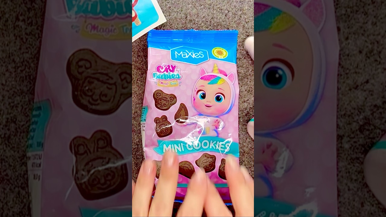 💗🤩 Yummy Cry Babies Crunchy Cookies Opening || funny ASMR 