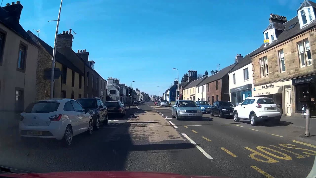 April Drive Along The High Street On Visit To Auchterarder Perthshire Scotland
