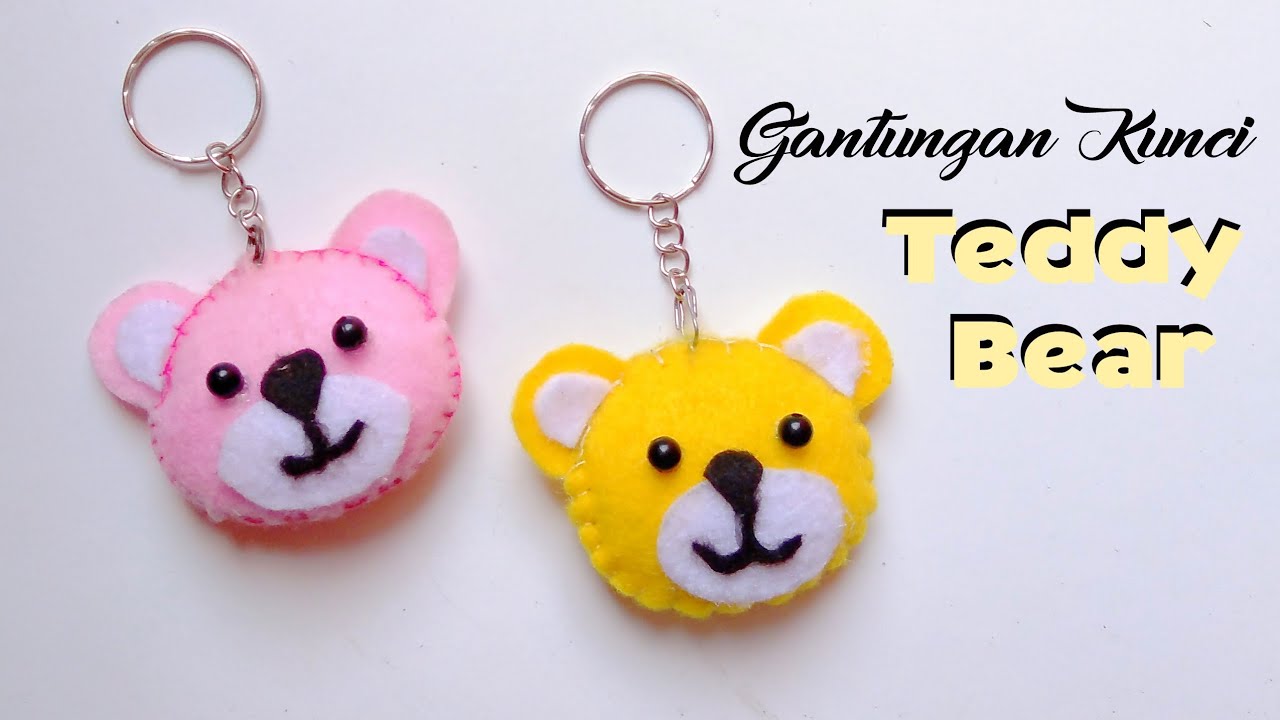 Gantungan Kunci Teddy Bear - Cara Membuat Gantungan Kunci Dari Kain Flanel