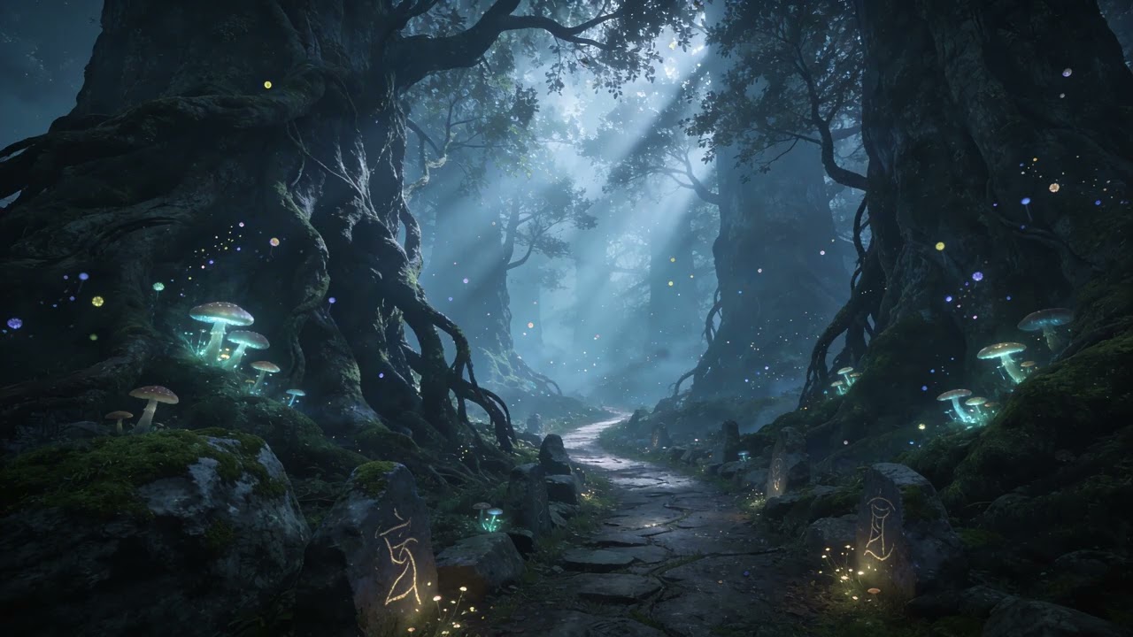 Misty Enchanted Forest – Calm Fantasy Woodland Ambience (Ambience for TTRPG, Reading & Study)