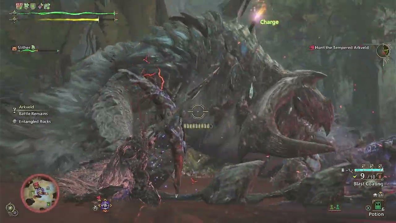 Hunting 8 star tempered Arkveld (Monster Hunter Wilds)