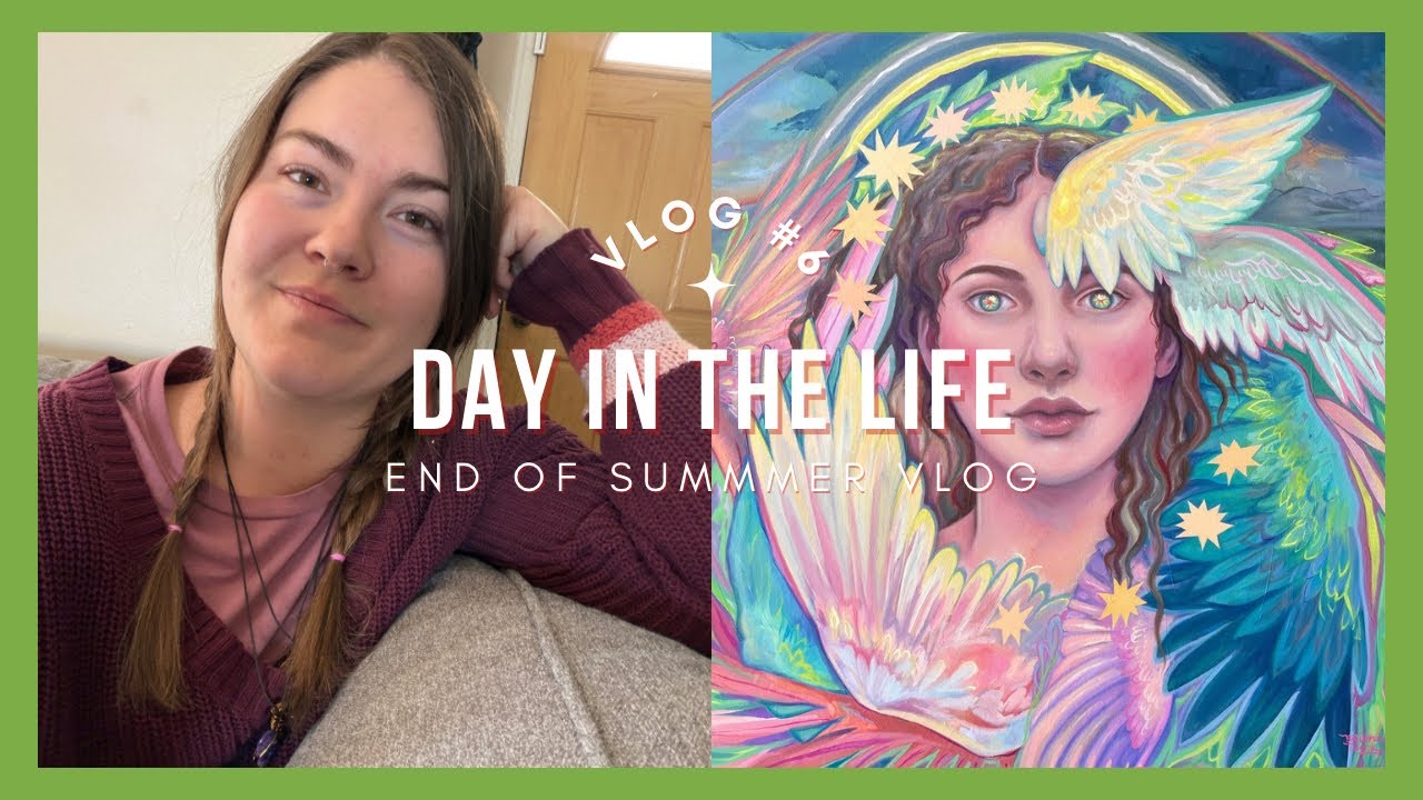 Artist Vlog | finishing some artwork, visiting the thrift store, home projects, late summer garden. 