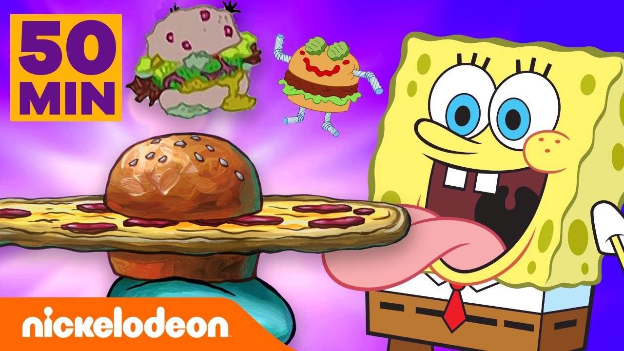 SpongeBob | 50 Minuti dei Migliori Krabby Patty Mai Inventati! | Nickelodeon Italia