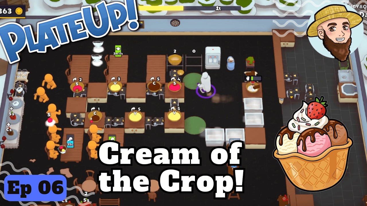 Cream of the Crop! - Solo Play PlateUp! I Part 6 #icecream   #theontariogardener #plateup #sundaes