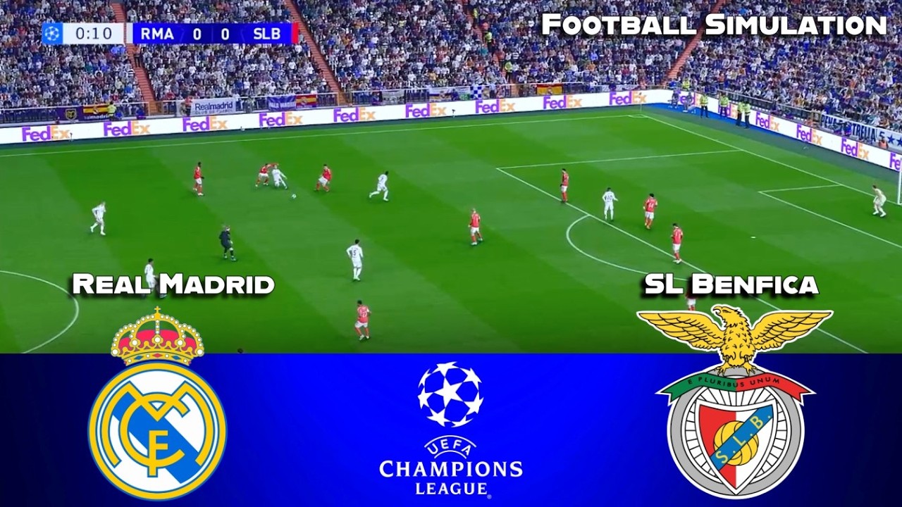 Real Madrid vs SL Benfica - Champions League | UCL | PES 21 Simulation