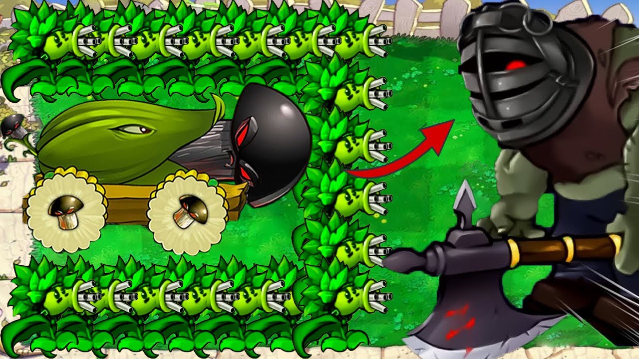 Doom Cob Cannon With 999 Gatling Pea vs Dr.Zomboss Giga - Plants vs Zombies Hybrid Hack