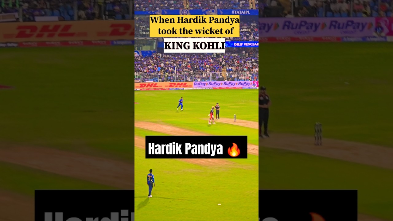 Hardik Pandya took the wicket of King Kohli🔥 #rizwanali #hardikpandya #viratkholi #ipl2025 #cricket