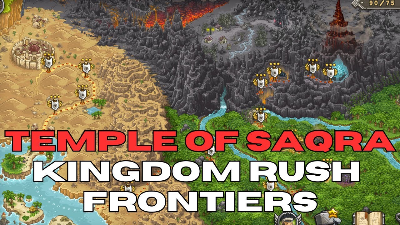 How To Easy Temple of Saqra Level in Kingdom Rush Frontiers Campaign - How To Beat Game with 3 Stars