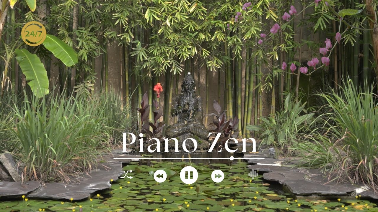 Relaxing Piano and Water in a Zen Sanctuary | Inmersive Music and Nature Experience