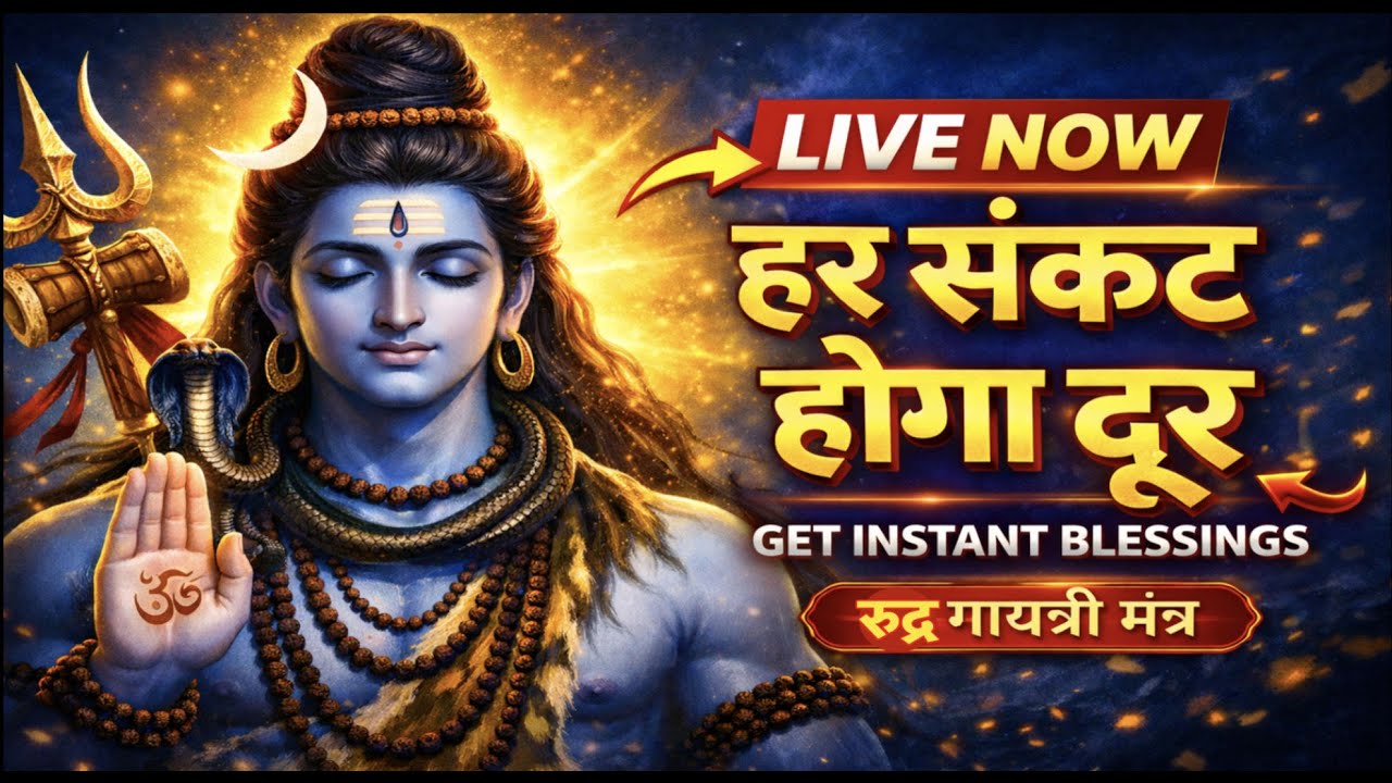 🔴 LIVE! 🌙 रुद्र गायत्री मंत्र | यह 108 जाप हर संकट दूर करेगा 🙏 शिव मंत्र