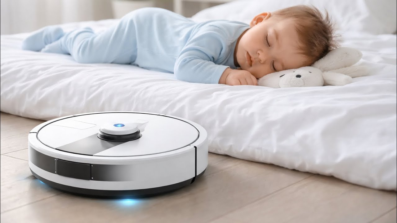 Robot Vacuum Cleaner Sound for Sleep (3 Hours) Black Screen