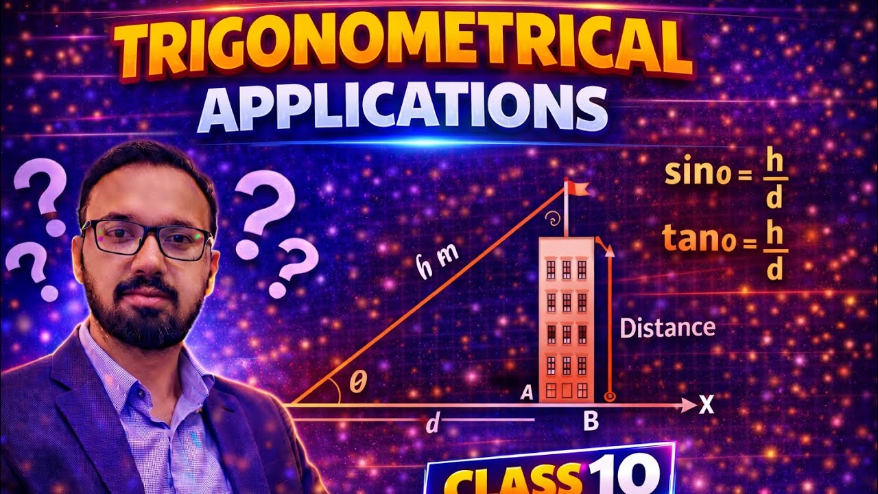Applications of Trigonometry💯 Class 10 🤩| Height & Distance Made Easy