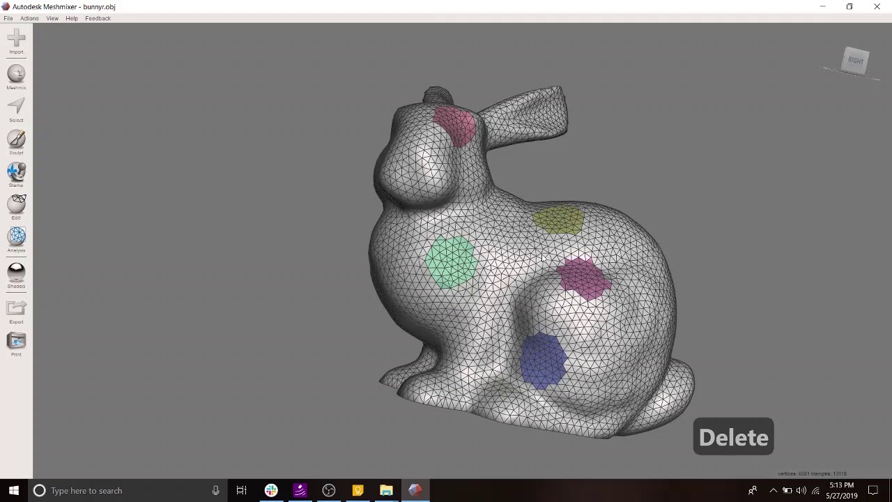 Meshmixer Series: Episode 2 -  Facegroups, Boundaries and Robust Smooth
