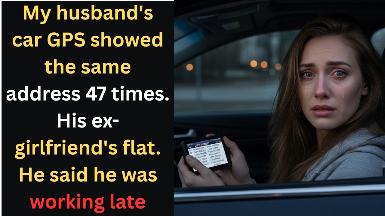 My husband's car GPS history showed the same address 47 times — it was his ex-girlfriend's flat