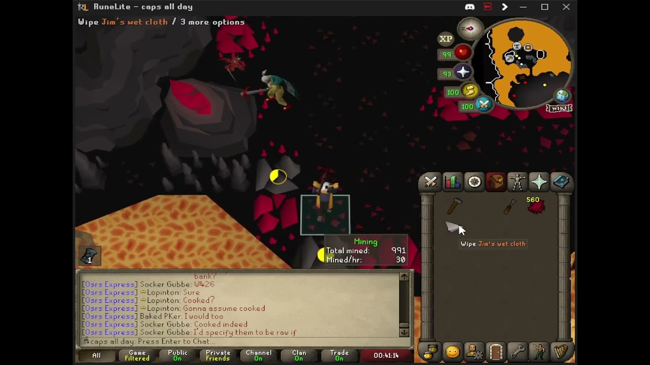 9 minutes of mining infernal shale before i got bored while listening to techno music