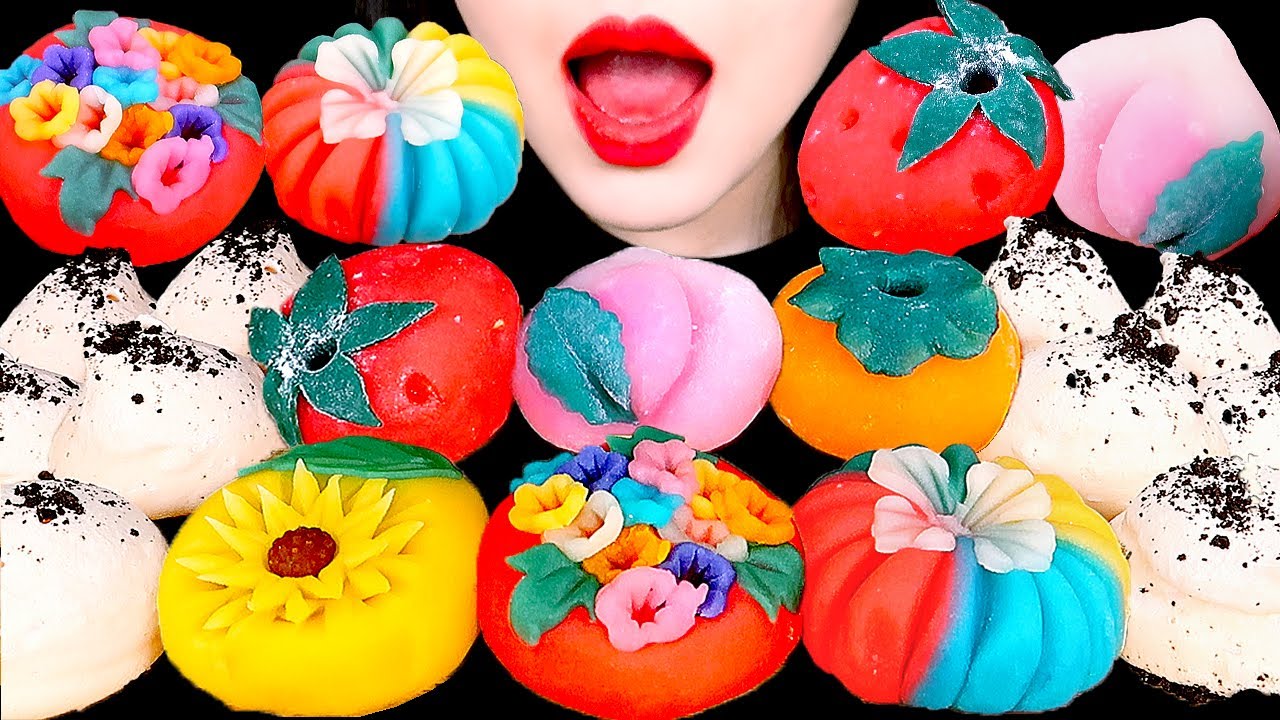 ASMR FRUITS WAGASHI 과일 화과자 먹방 EATING SOUNDS NO TALKING MOST POPULAR FOOD MUKBANG 咀嚼音 ZOEY ASMR