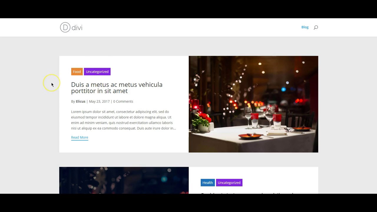 Divi Blog Extras - How to set a category background color