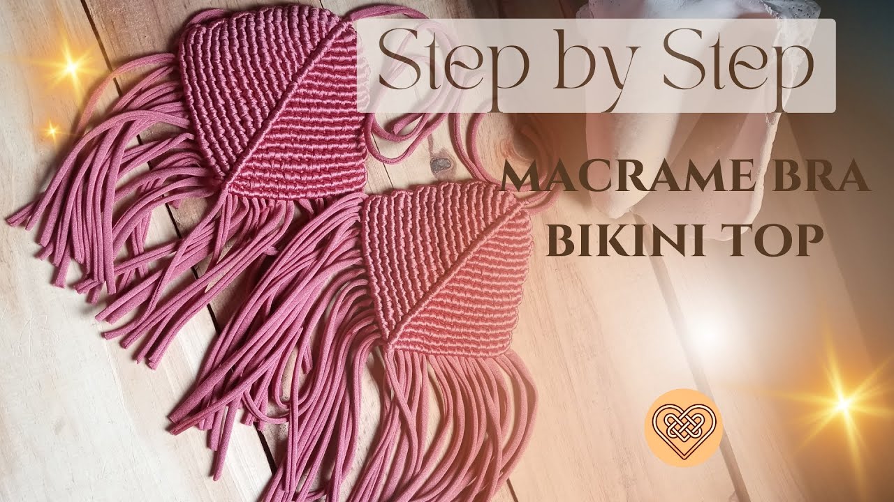 How to make an easy swimsuit bikini bra macrame pattern 