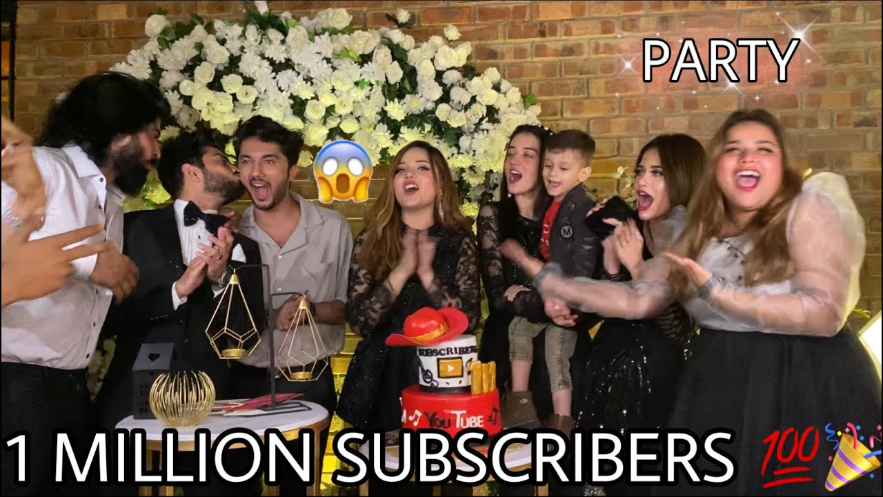 RABEECA KHAN 1 MILLION SUBSCRIBERS PARTY ❤️😍🎉👻 BY JAREER KHAN | HUSSAIN TAREEN RABEECA KHAN 😍🎉👻💯🖤