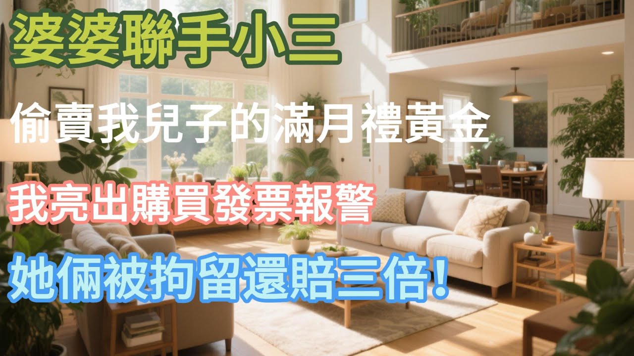 婆婆聯手小三偷賣我兒子的滿月禮黃金，我亮出購買發票報警，她倆被拘留還賠三倍！#小说推文 #婚姻 #故事頻道 #情感 #情感故事
