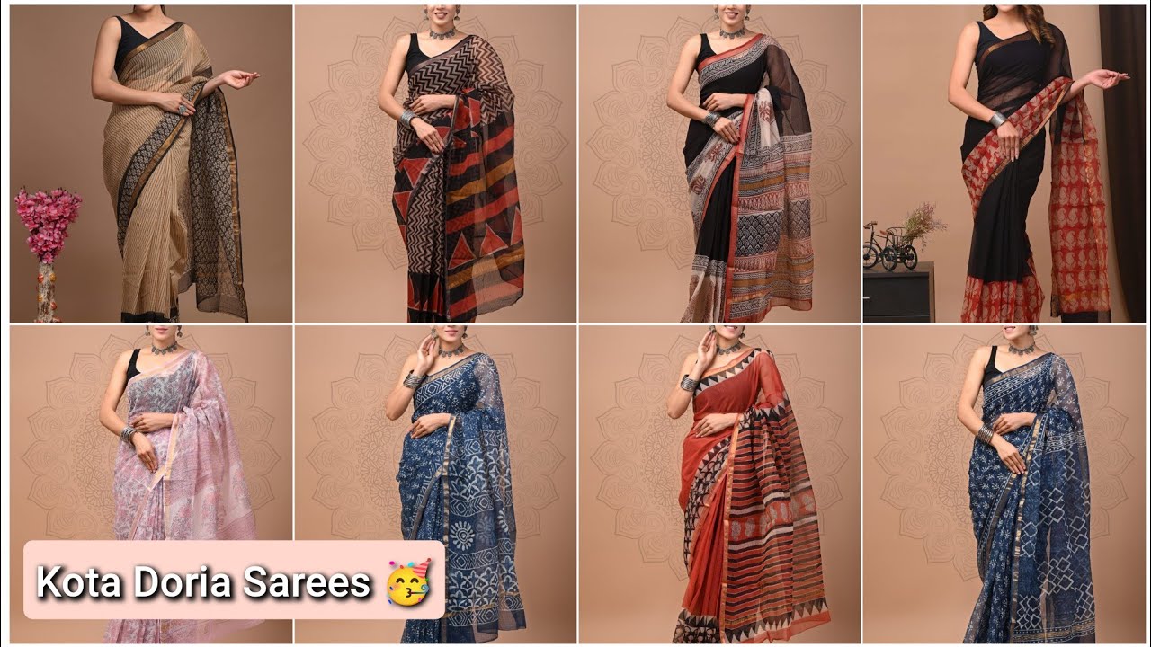 Pure Kota Doria Sarees with Blouse | Wholesale Price ₹1220 | Resellers & Retailers Special