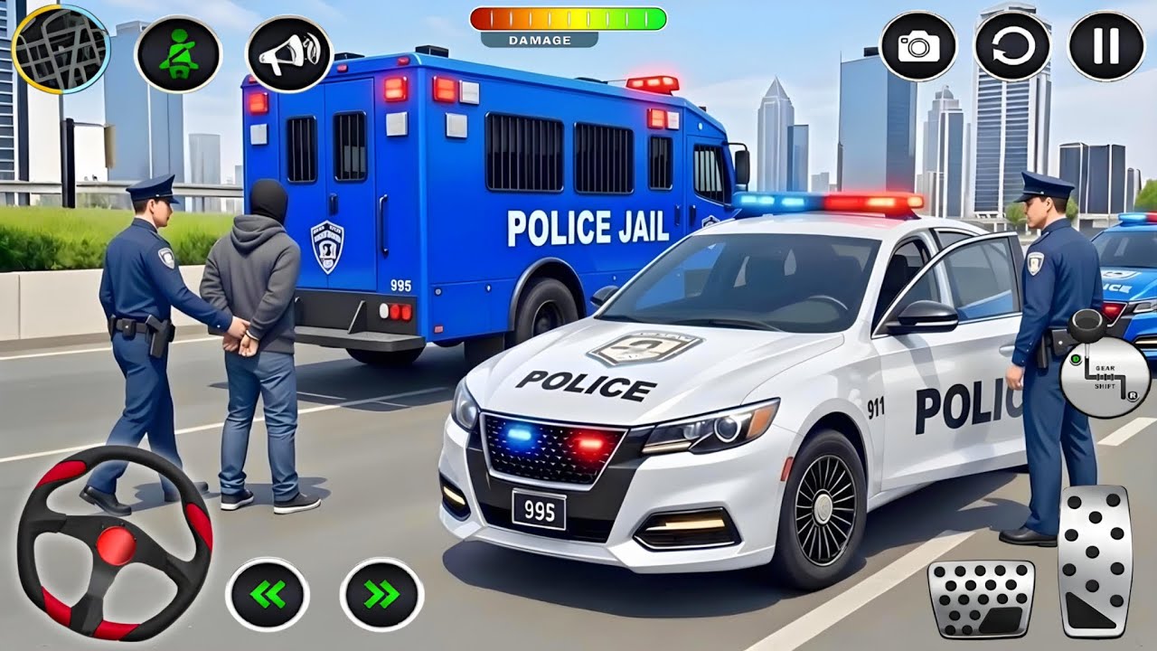 🚓 Police Car Chase Simulator 3D – Real City Cop Pursuit Gameplay (Android)