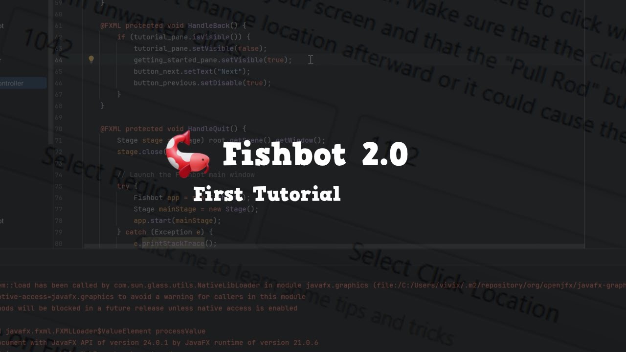 Fishbot Tutorial - First Tutorial